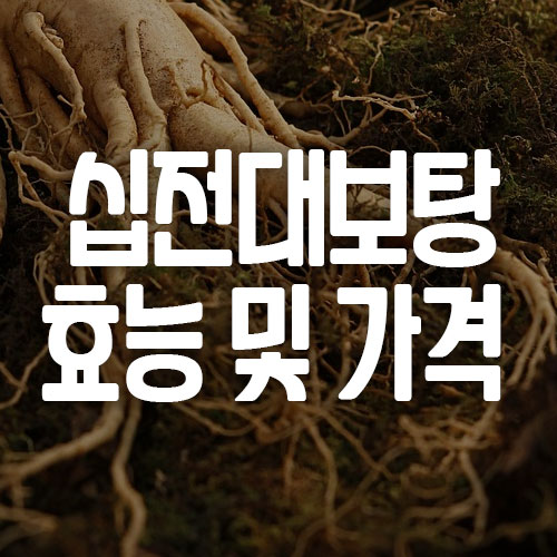 십전대보탕 효능 및 가격