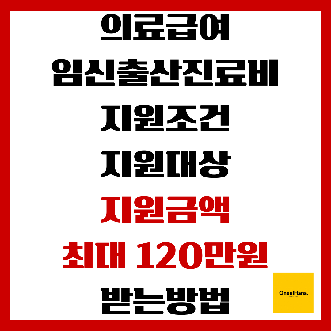 의료급여 임신출산진료비 지원조건,지원대상,지원금액