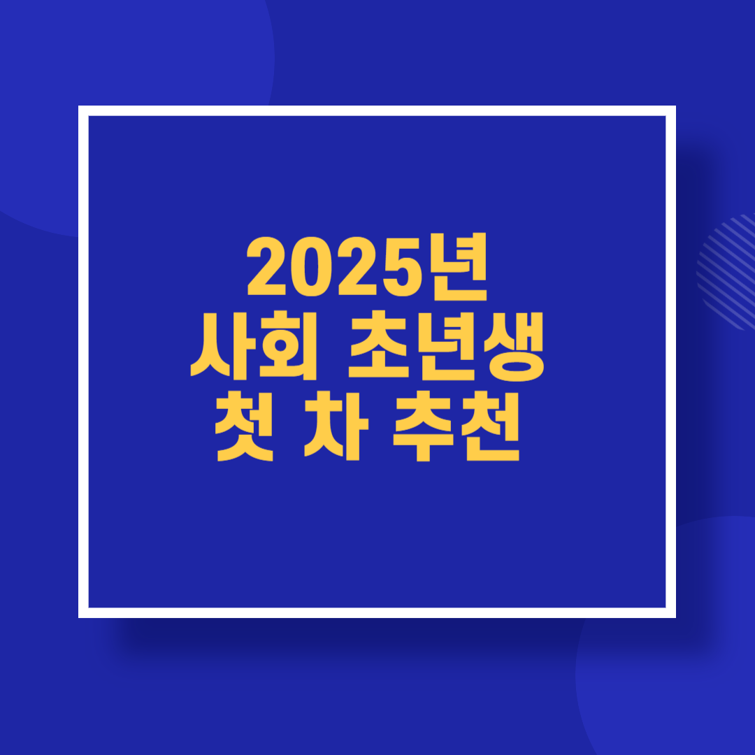 2025 사회 초년생 첫 차 추천(TOP5)