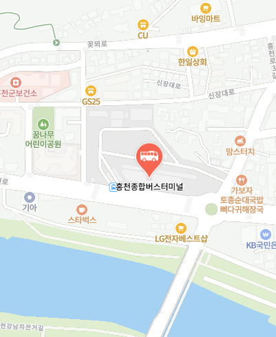 홍천버스터미널 위치