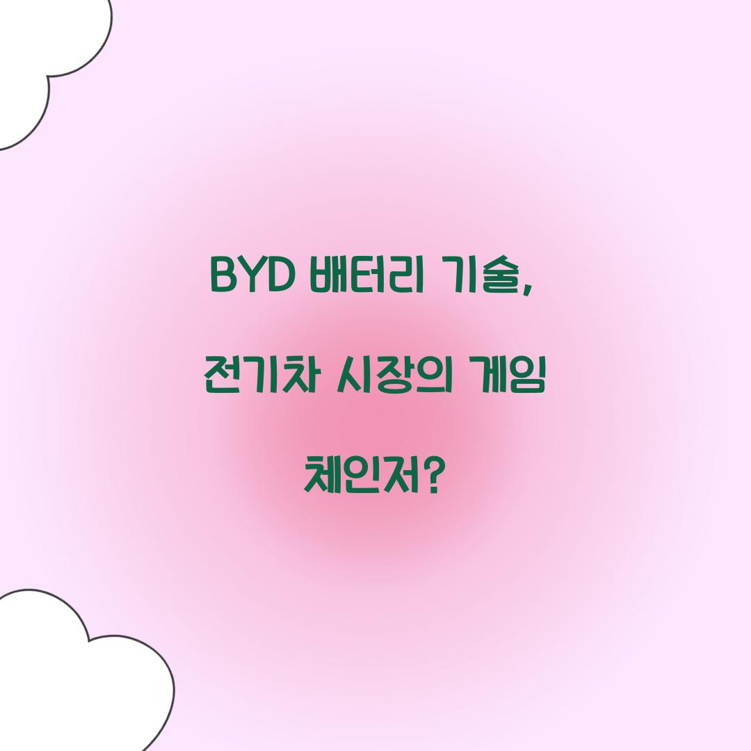 BYD 배터리 기술