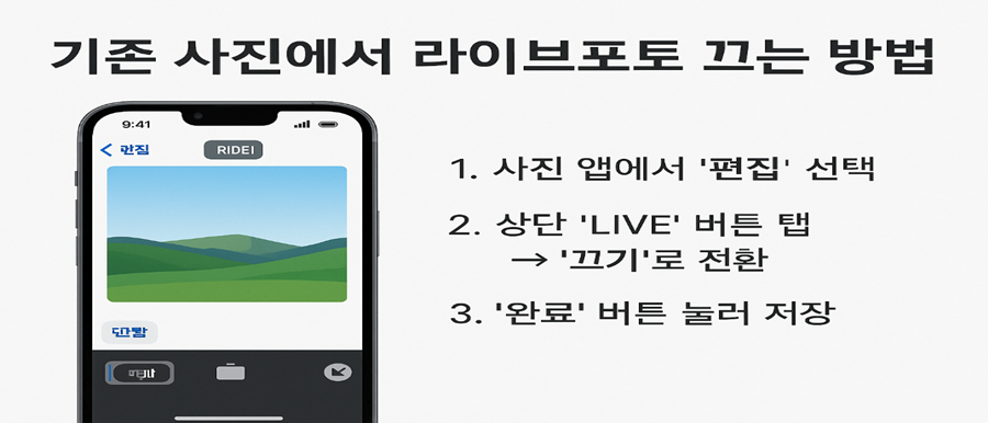 기존에 찍은 사진에서 라이브포토 제거하는 법