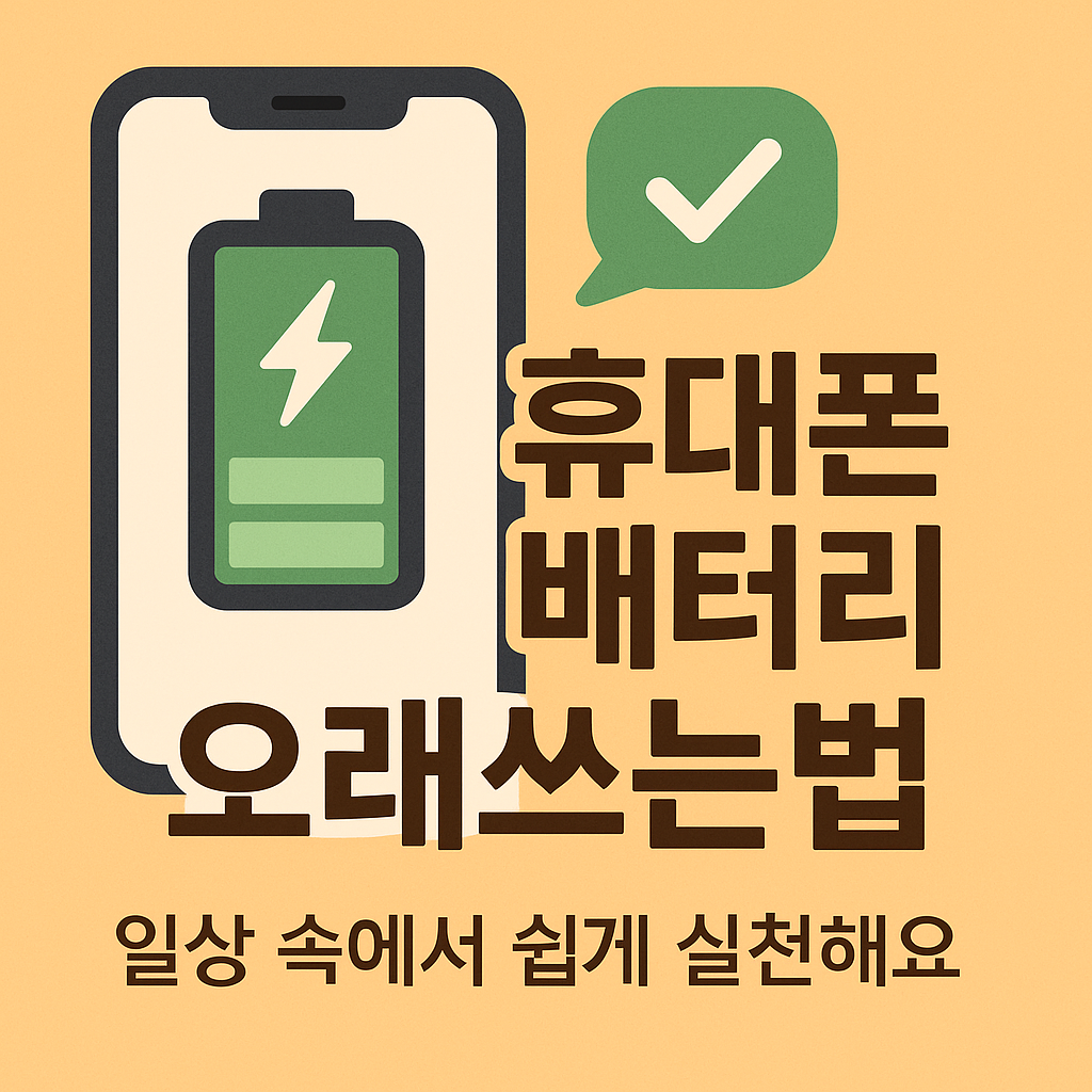 휴대폰 배터리 오래쓰는법