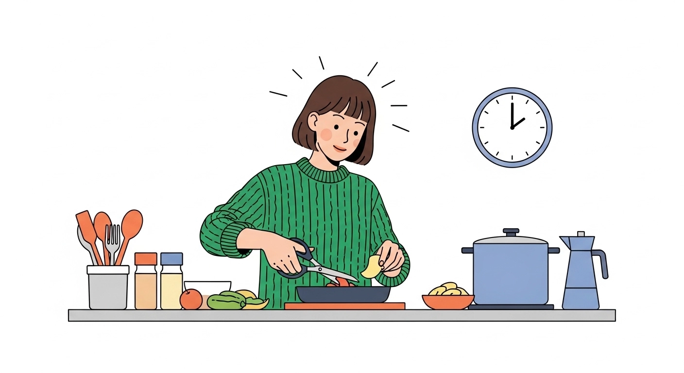 배달비 아끼는 10분 컷 자취생 식단, 설거지까지 완벽한 원팬 요리 루틴