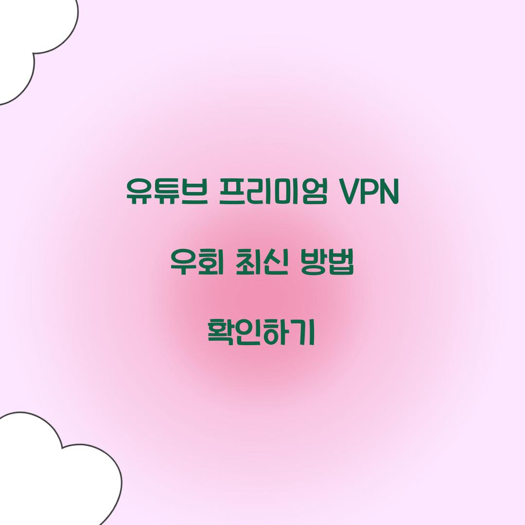 유튜브 프리미엄 VPN 우회
