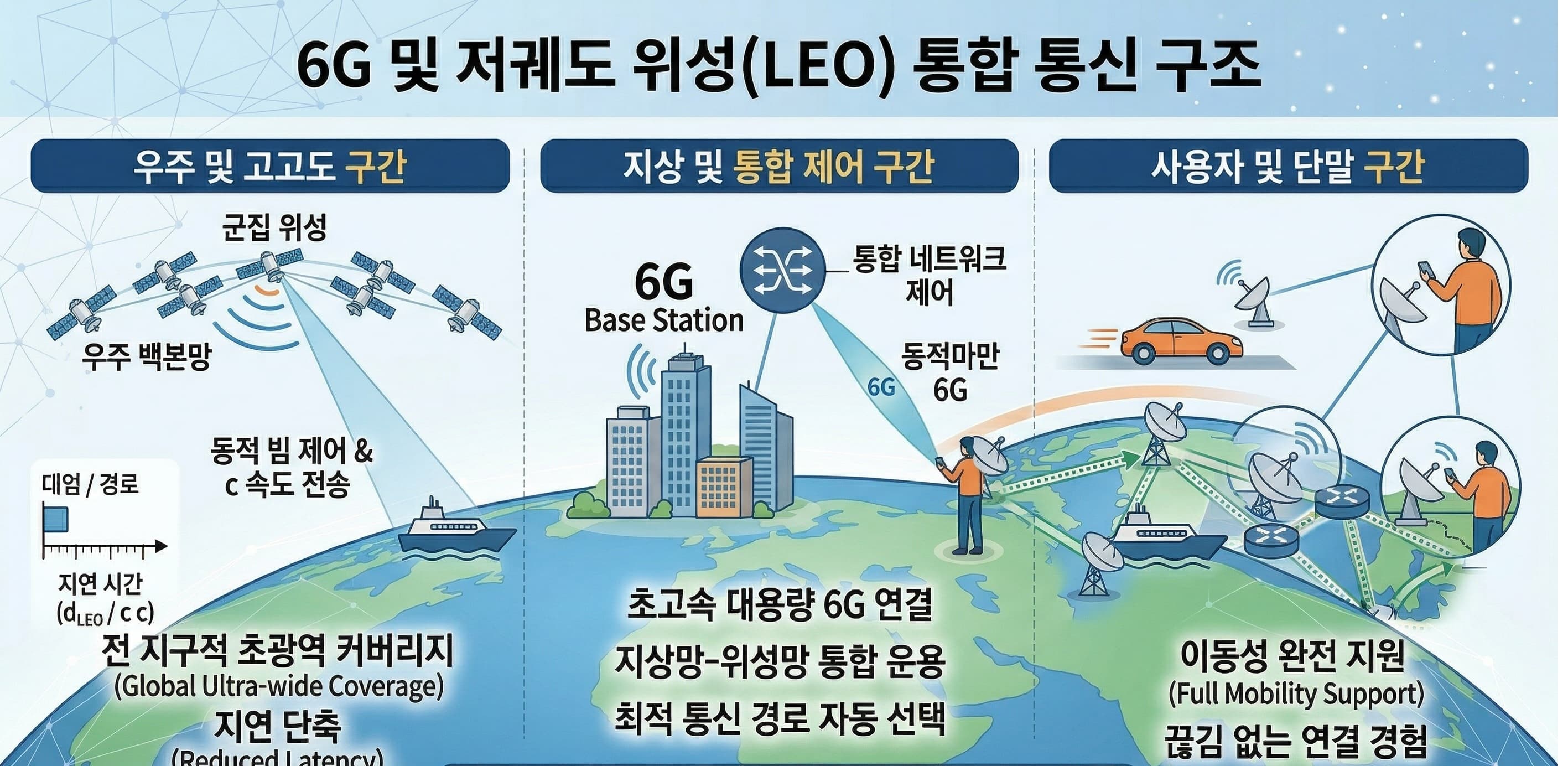 6G와 저궤도 위성(LEO) 통합 구조가 통신 인프라 설계에 주는 기술적 의미