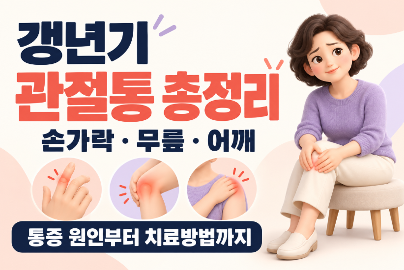 갱년기 관절통 총정리｜손가락&middot;무릎&middot;어깨 통증 원인&middot;류마티스 관절염 차이&middot;치료방법