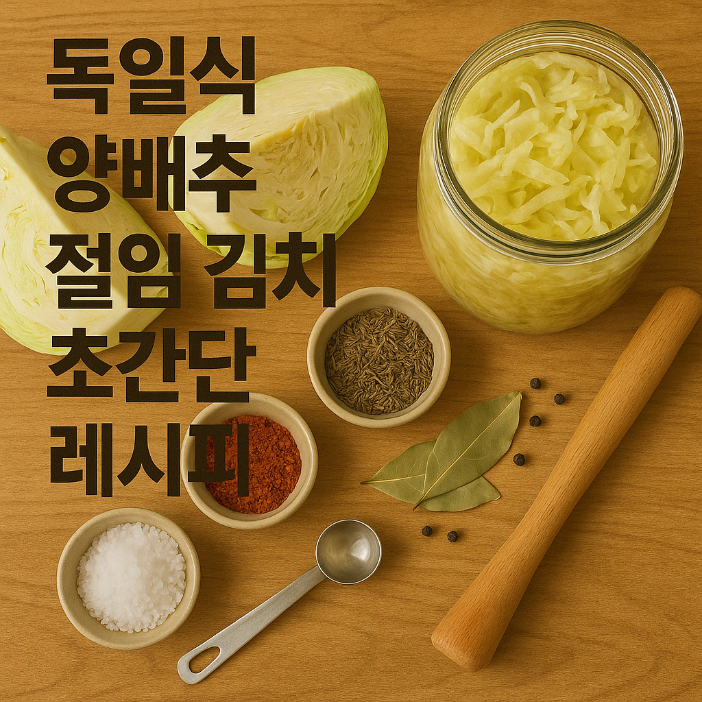 독일식 양배추 절임 김치 초간단 레시피