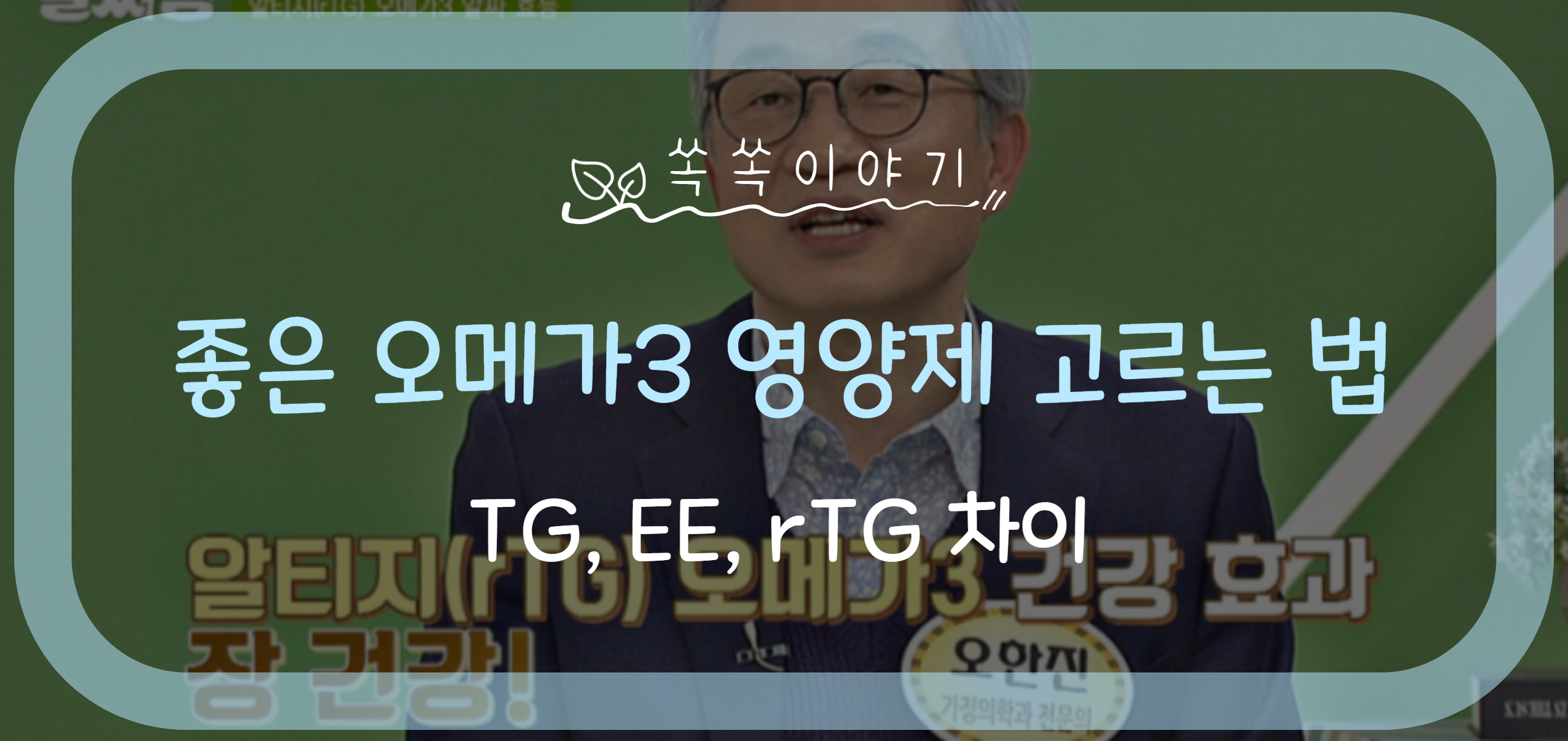 [건강] 오메가3 영양제 좋은 제품 고르는 법 (TG, EE, rTG 차이)