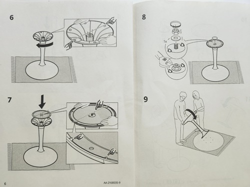 이케아 원형테이블 독스타 조립 사용 후기