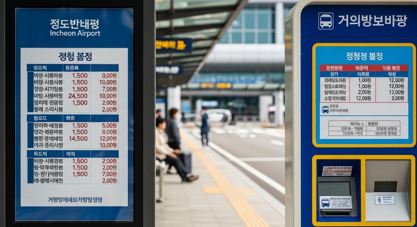 인천공항 버스요금