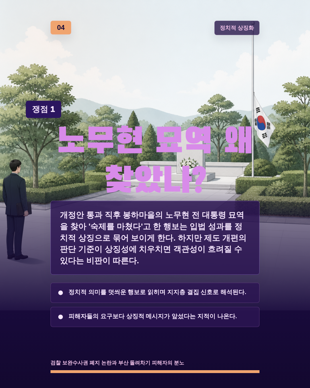 노무현 묘역 왜 찾았나?