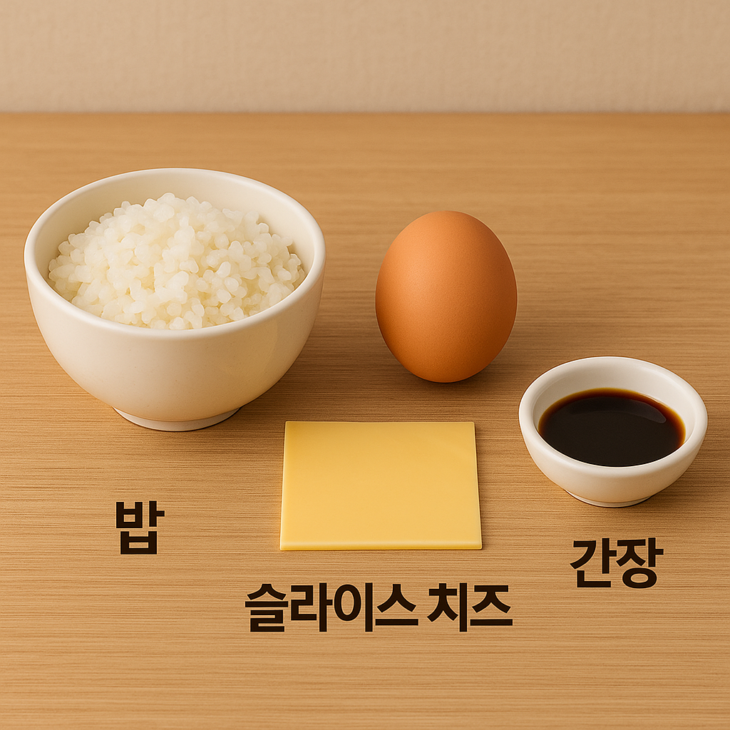 치즈계란밥 준비 재료