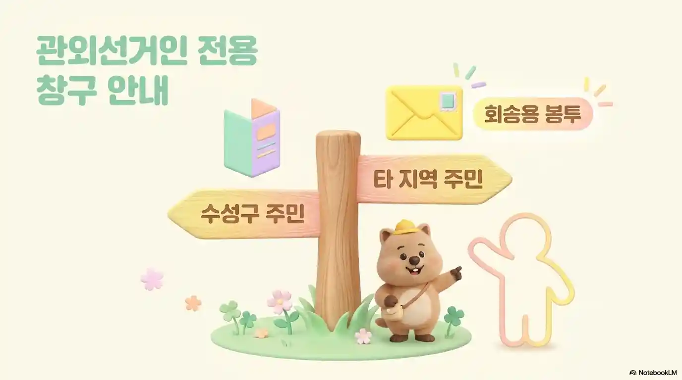 사전투표 관외선거인 전용 창구 안내