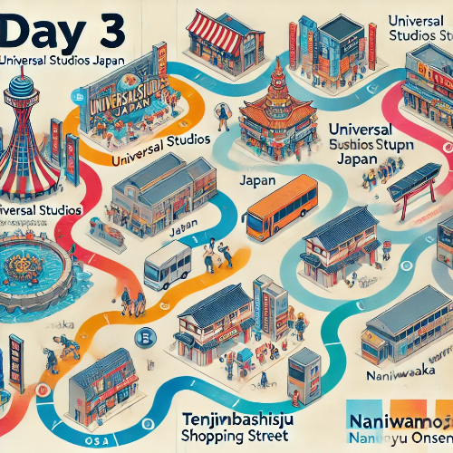 오사카 3박4일 지도 day3