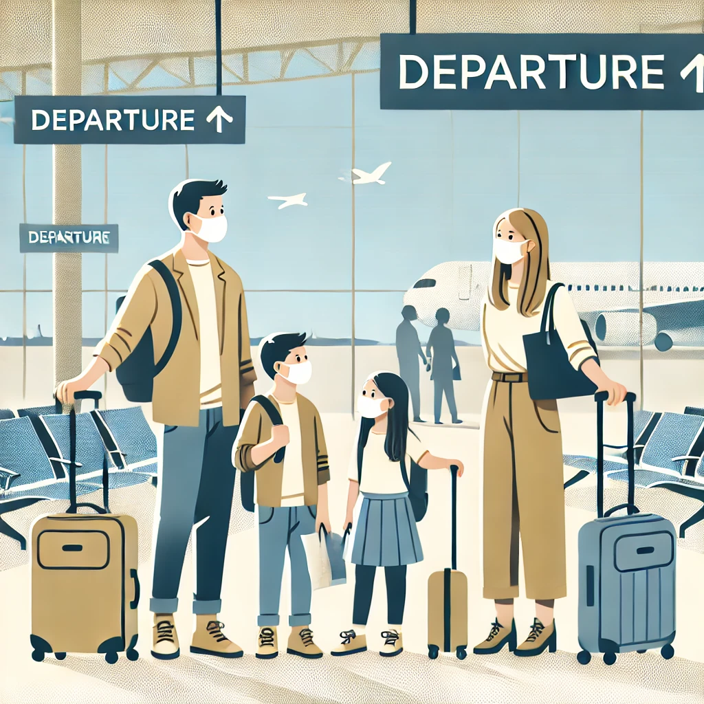 해외여행을 떠나는 가족의 모습