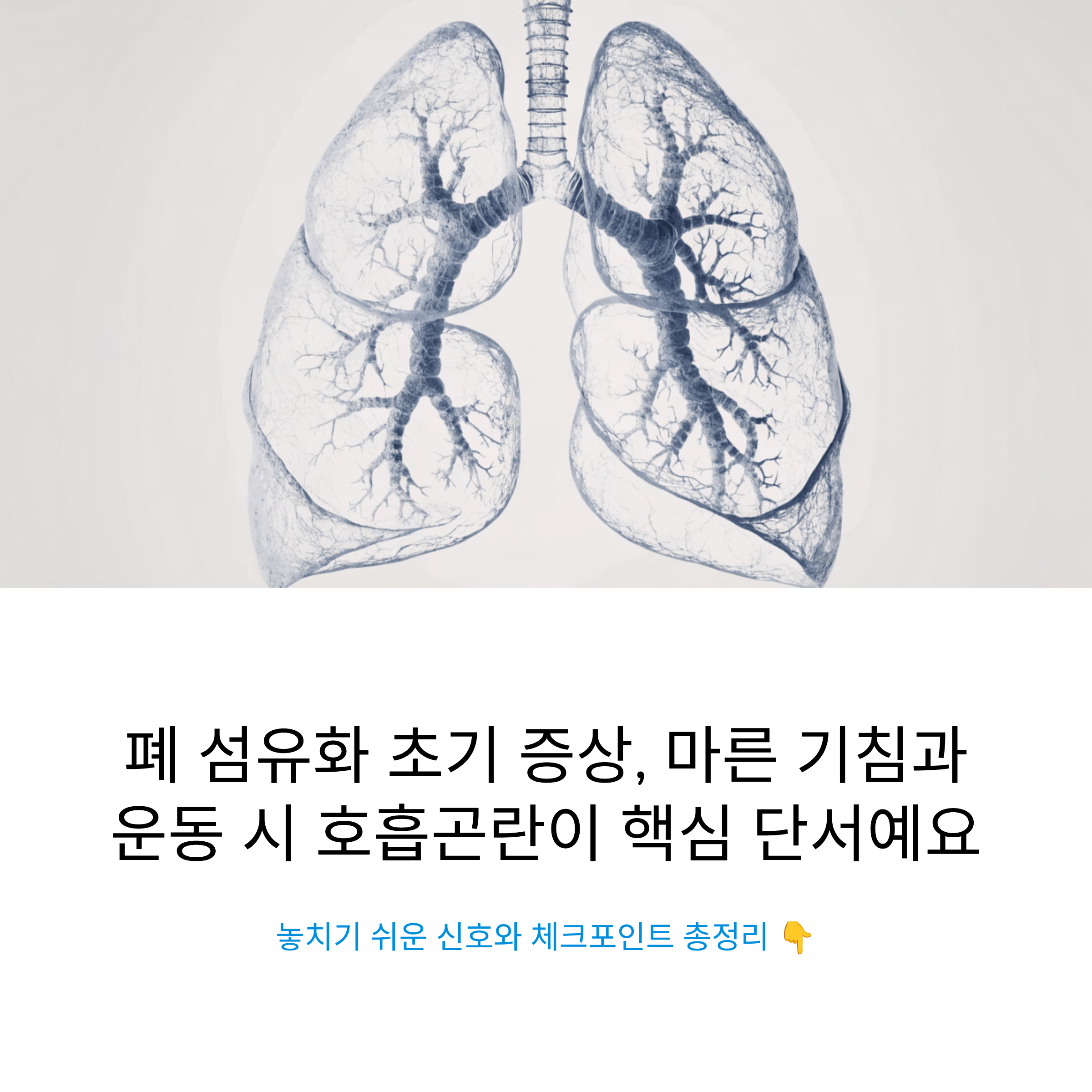 폐 섬유화 초기 증상을 놓치지 않으려면 반드시 알아야 할 신호와 체크포인트 총정리