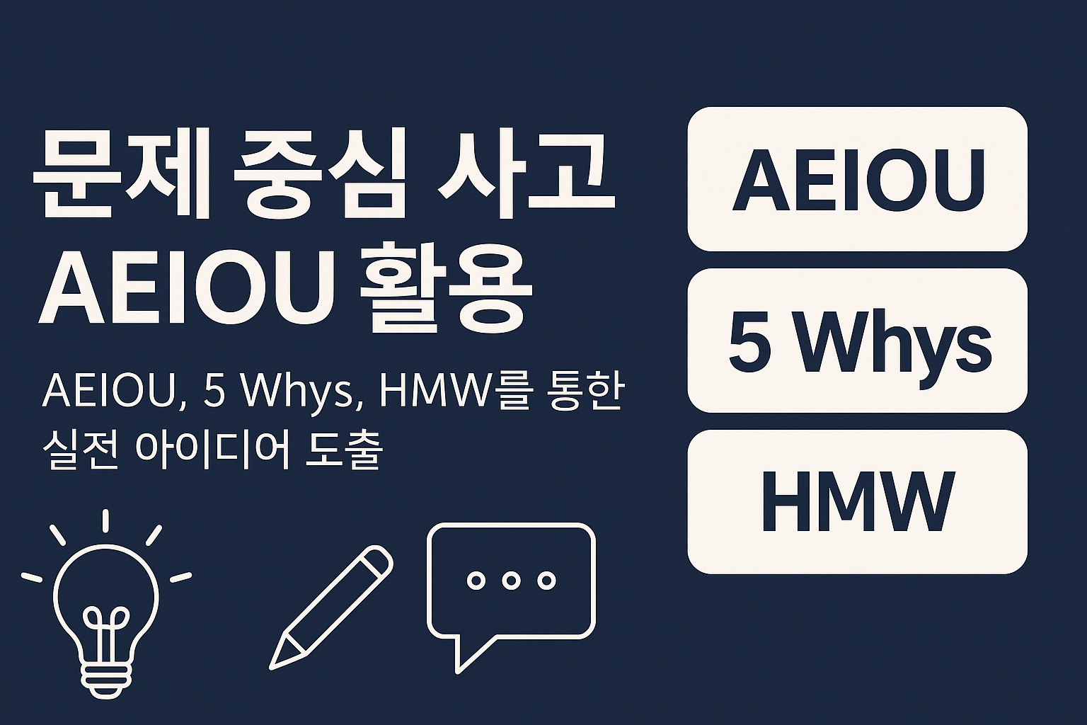 문제 중심 사고 AEIOU 관련 이미지