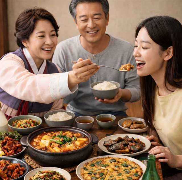 음식을 챙겨주는 식사 시간