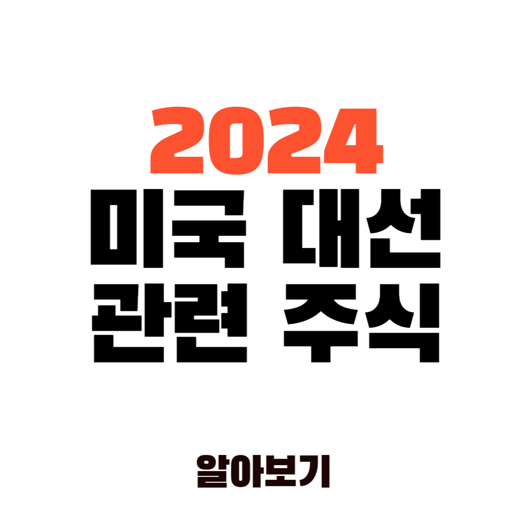 2024 미국 대선 관련 주식 투자 전략