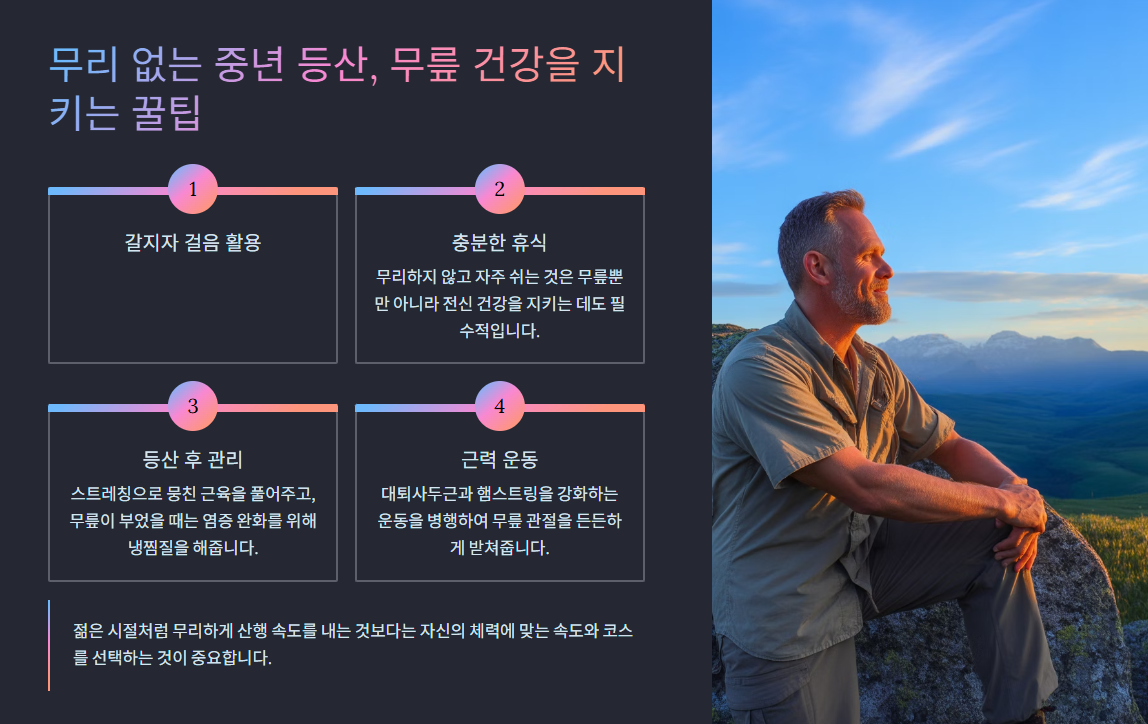 무릎건강지키는 꿀팁