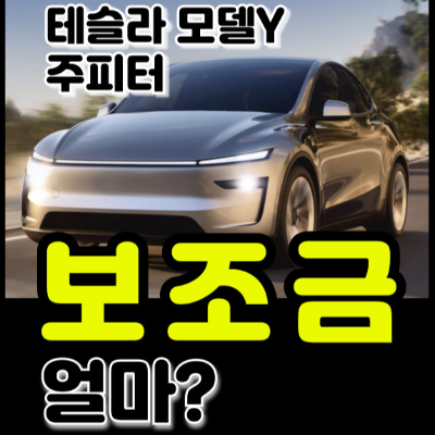 테슬라 모델y 주니퍼 rwd 보조금
