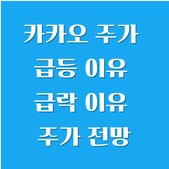 카카오 주가 급등 이유, 급락 이유, 주가 전망 알아보기