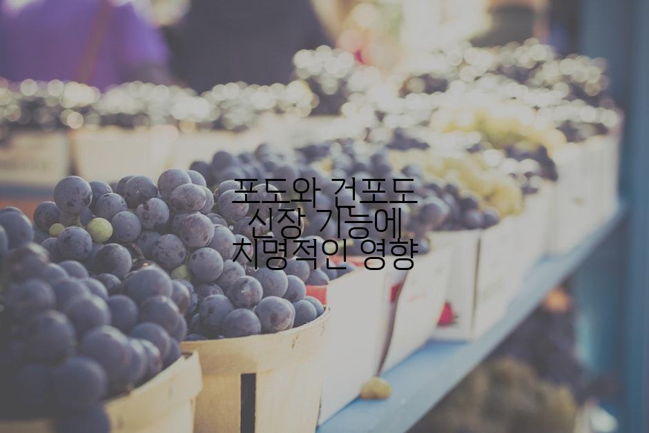 포도와 건포도 신장 기능에 치명적인 영향