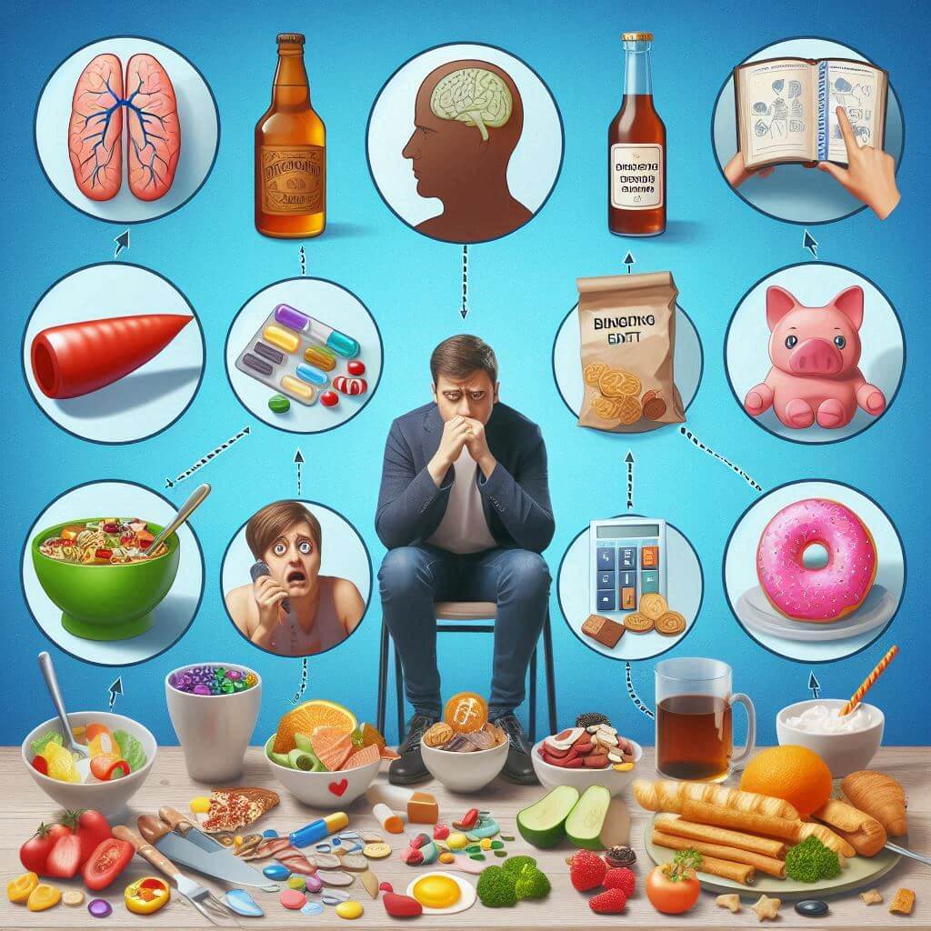 폭식 심리학 고민에 빠진 사람