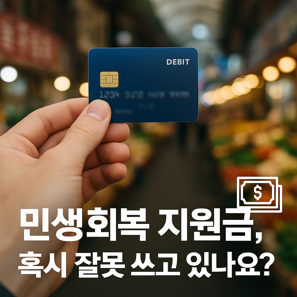 민생회복 지원금, 사용 시 주의할 점