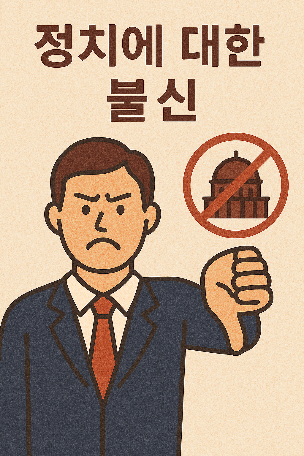 정치에 대한 불신 이미지