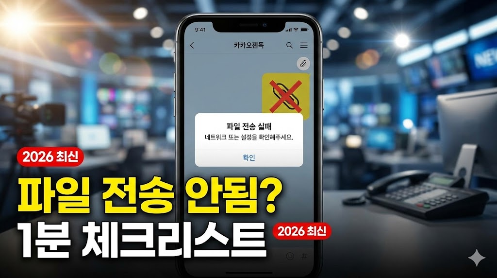 2026년 최신｜카카오톡 파일 전송이 안 될 때(권한&middot;용량&middot;오류) 1분 체크리스트