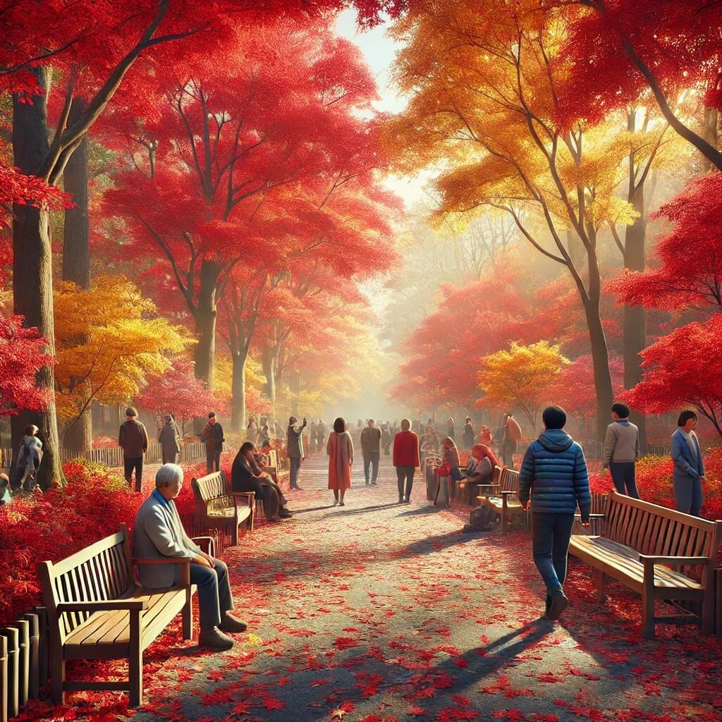 단풍-구경하는-사람들