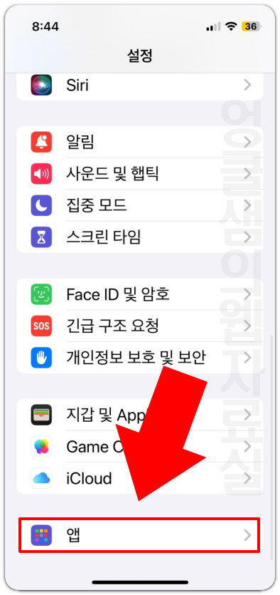 아이폰 앱 설정