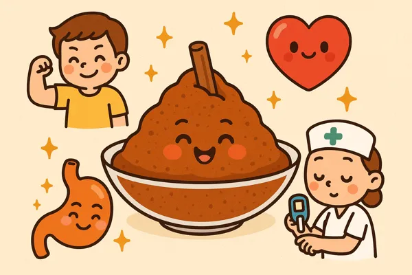 계피 파우더와 허브 컷