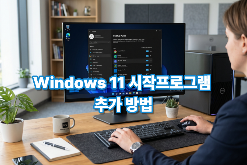 윈도우11 시작프로그램 추가 대표 이미지