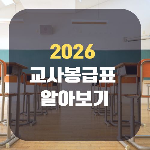 2026 교사봉급표