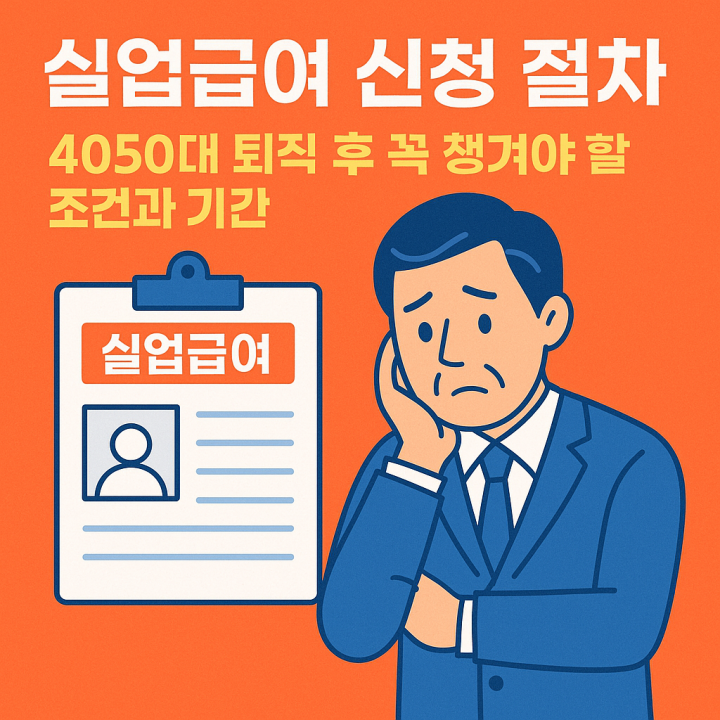 실업급여 신청 절차 – 4050대 퇴직 후 꼭 챙겨야 할 조건과 기간