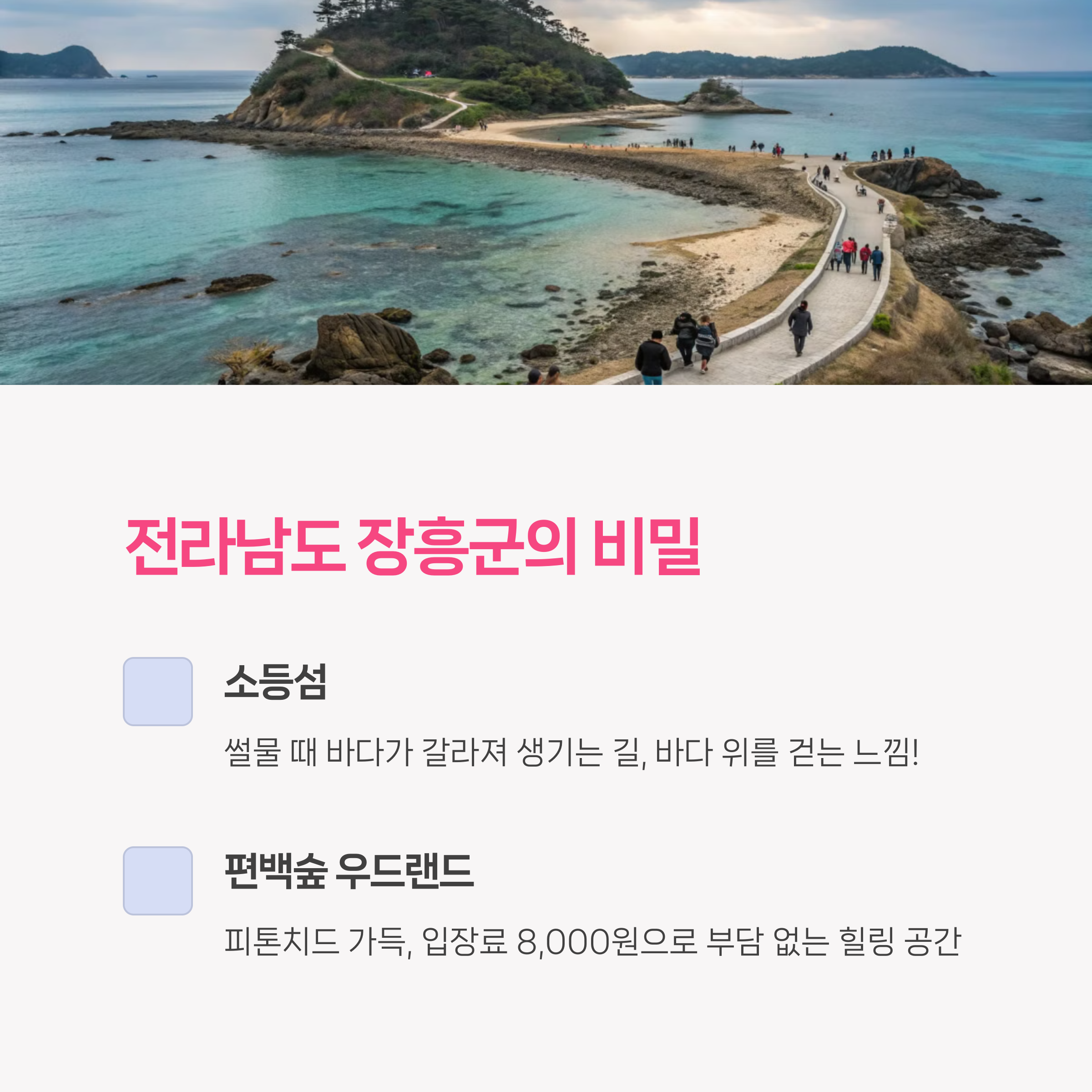 전라남도 장흥군 - 소등섬 &amp; 편백숲 우드랜드