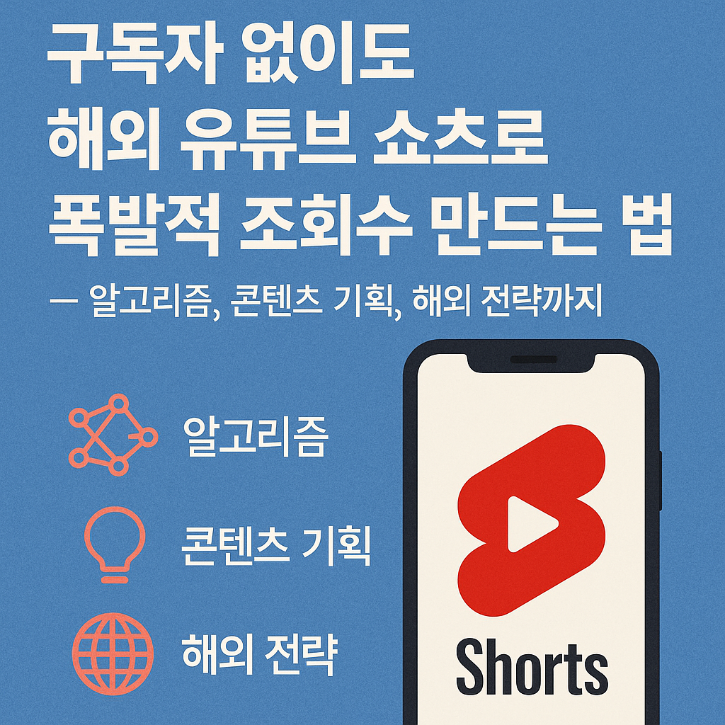 구독자 없이 해외 유튜브 쇼츠로 폭발적 조회수 만드는 법