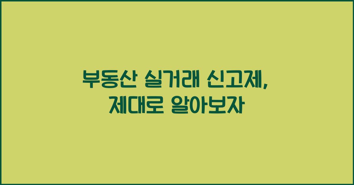 부동산 실거래 신고제