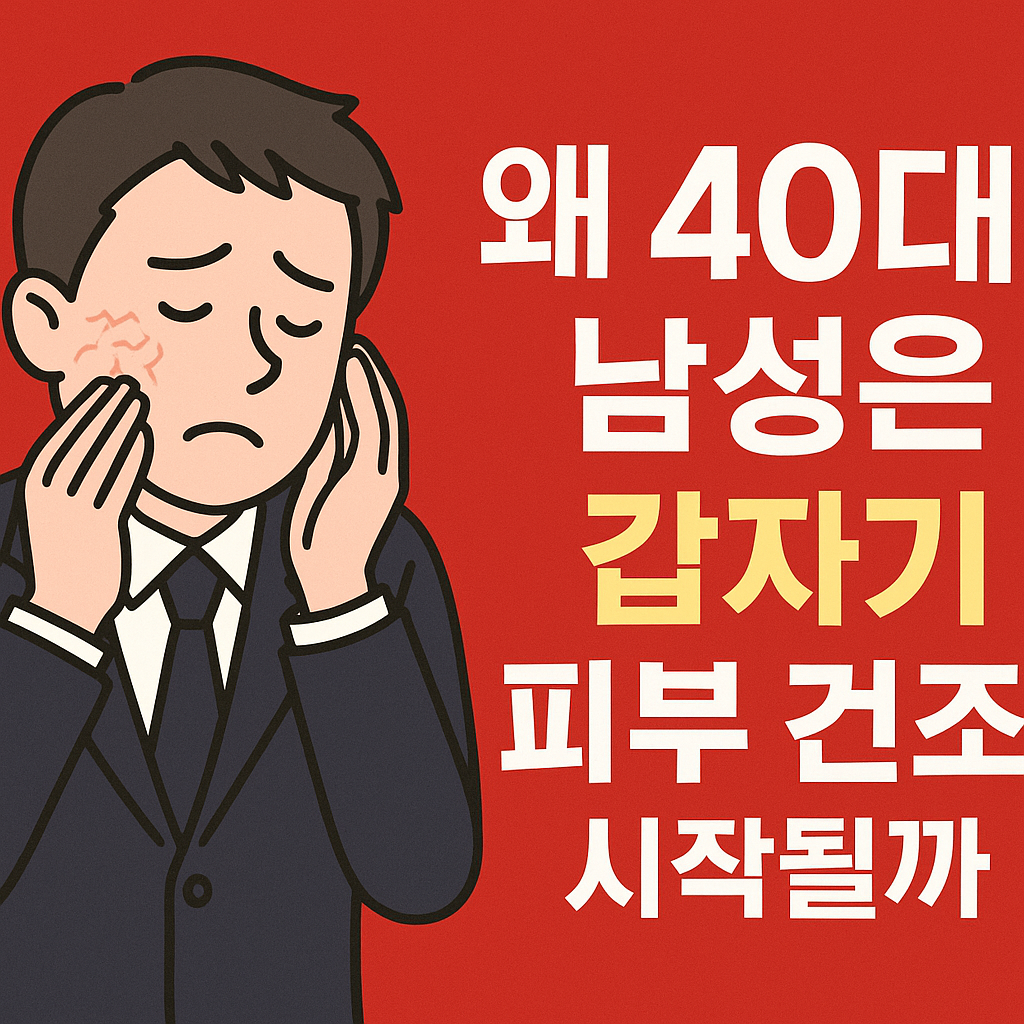 40대 남성 피부가 갑자기 건조해지는 이유 - 사진