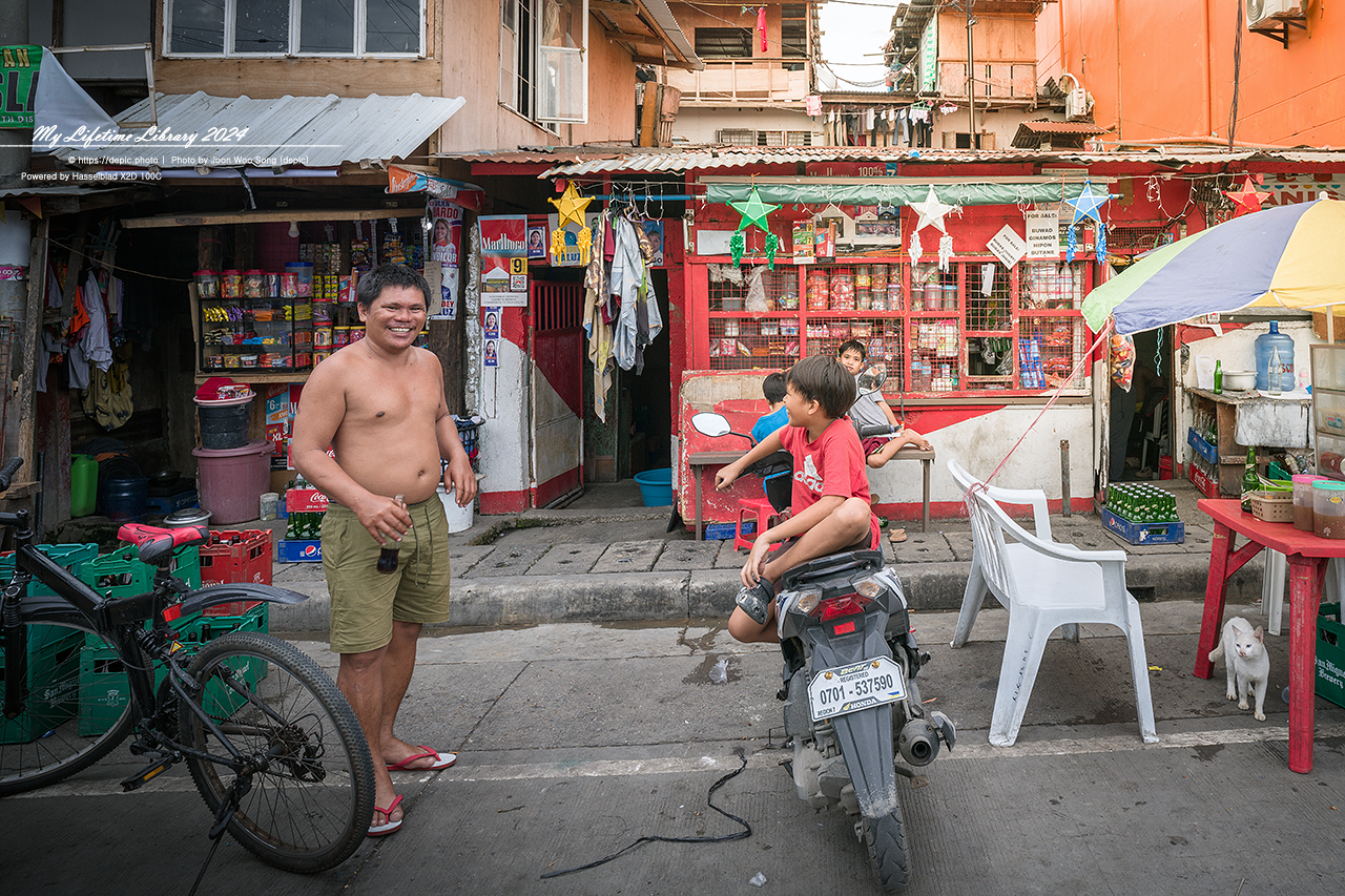 필리핀 세부 필리피노 사람들 거리 골목 시장