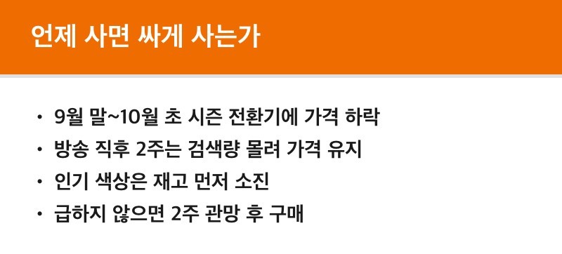 패션 구매 타이밍
