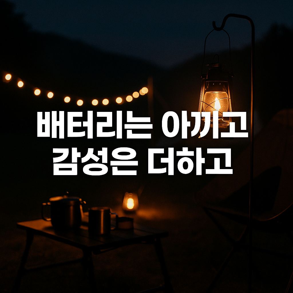 [밖에서 살아남기 ⑤] 감성 조명 설치 꿀팁 + 배터리 아끼는 법