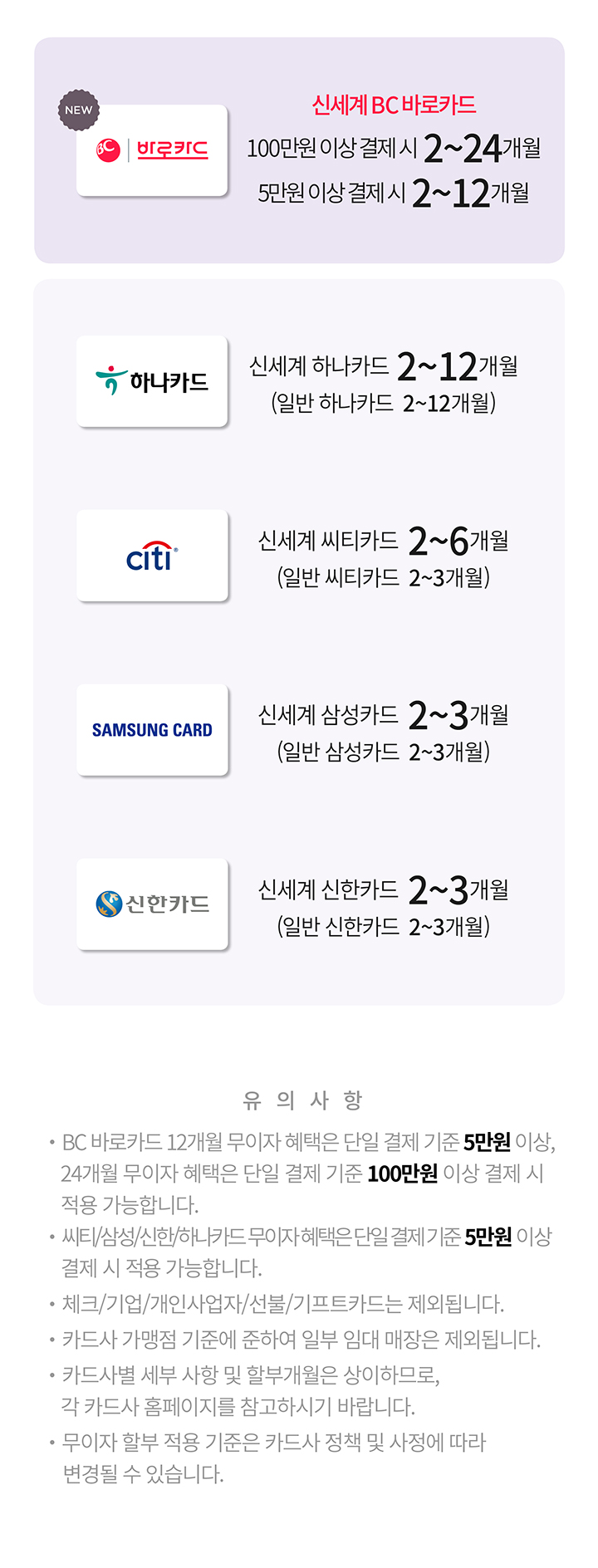신세계백화점 부산 센텀시티점 대전신세계점 대구신세계점 광주신세계점 12월 사은행사 상품권 증정 무이자 할부6