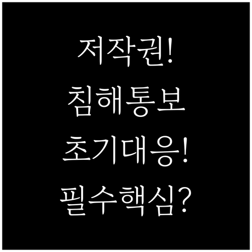 디지털 저작권 침해 통보서 수신 시 ..