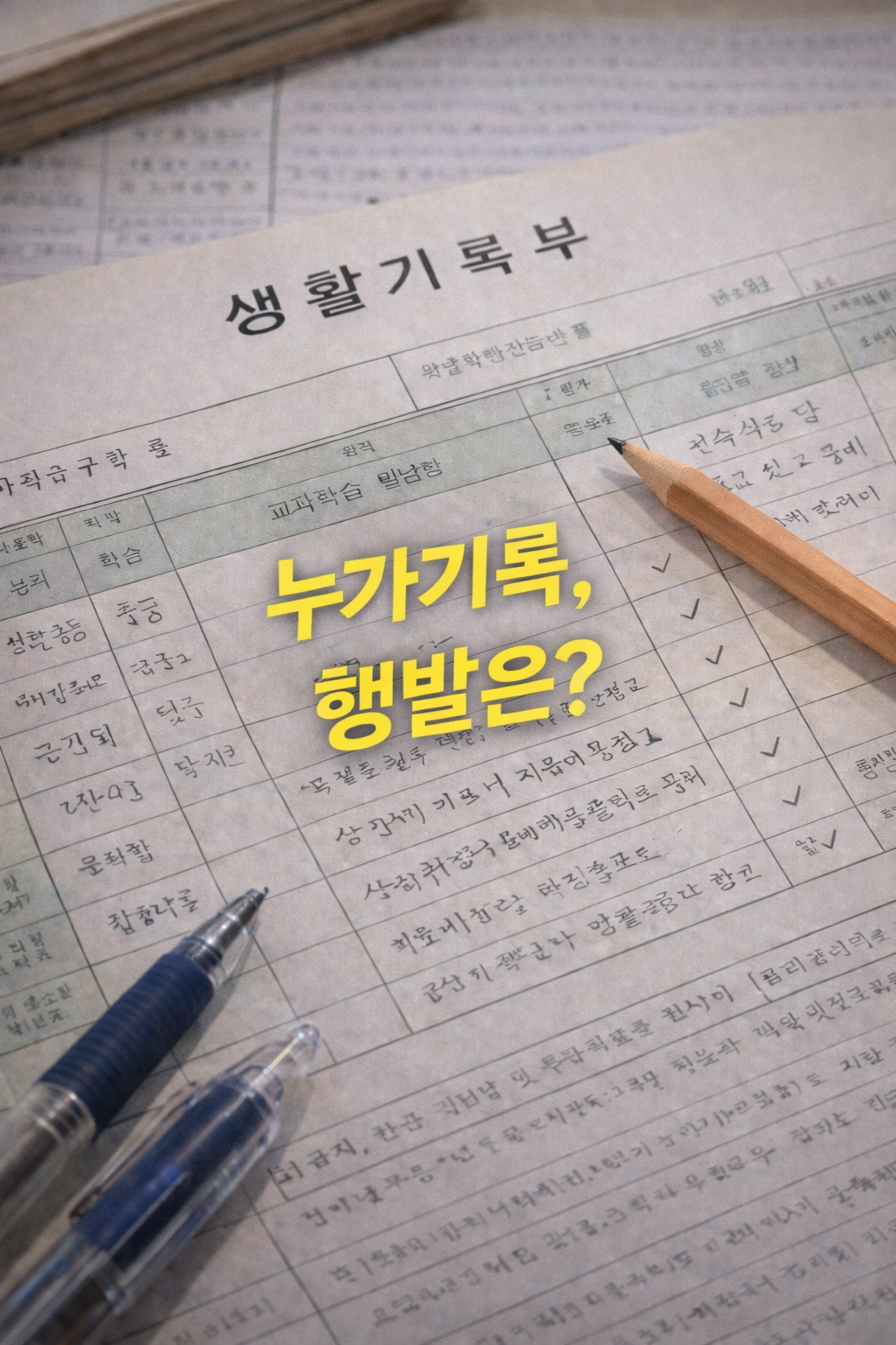 신규교사 생활기록부 누가기록, 행발은 이렇게 쓰면 됩니다