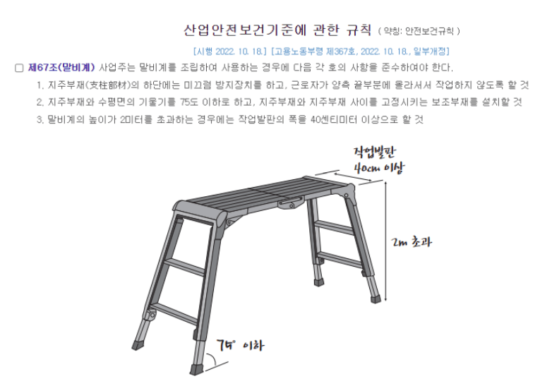 산업안전보건기준에 관한 규칙(우마)