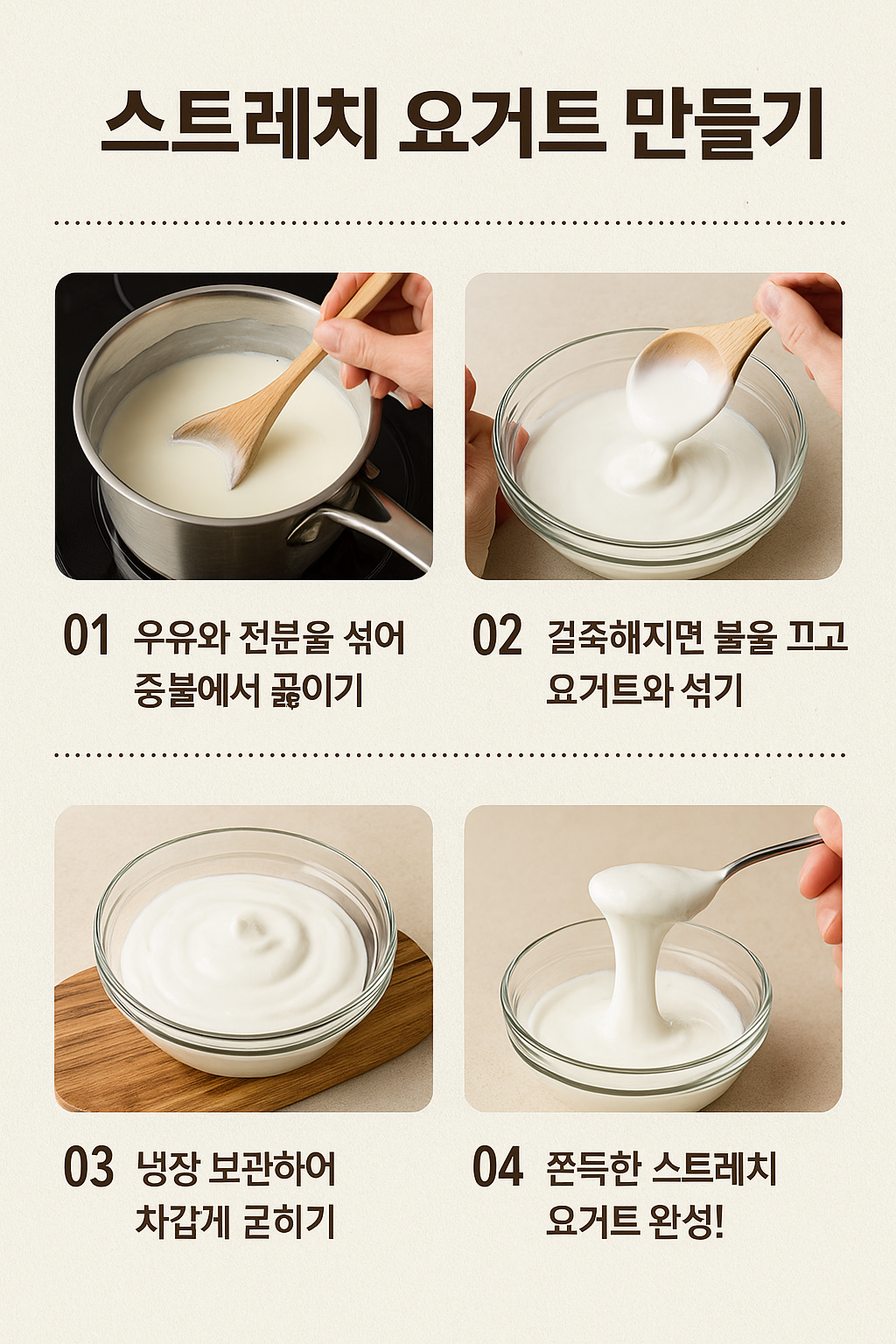 스트레치 요거트 만들기